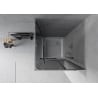 Mexen Rio Shower Enclosure Square 70 x 70 cm, Graphite, Chrome + Tray Rio, White - 860-070-070-01-40-4510