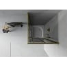 Mexen Rio square shower cabin 70 x 70 cm, graphite, gold + Rio tray, white - 860-070-070-50-40-4510