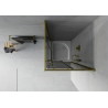 Mexen Rio square shower cabin 70 x 70 cm, graphite, gold + tray, white - 860-070-070-50-40-4510