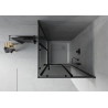 Mexen Rio square shower cabin 70 x 70 cm, graphite, black + shower tray, white - 860-070-070-70-40-4510