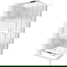 Mexen Rio square shower cubicle 70 x 70 cm, Stripes, Chrome + shower tray Rio, White - 860-070-070-01-20-4510