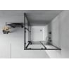 Mexen Rio Square Shower Cabin 70 x 70 cm, Black Stripes, Black + Rio Tray, White - 860-070-070-70-20-4510