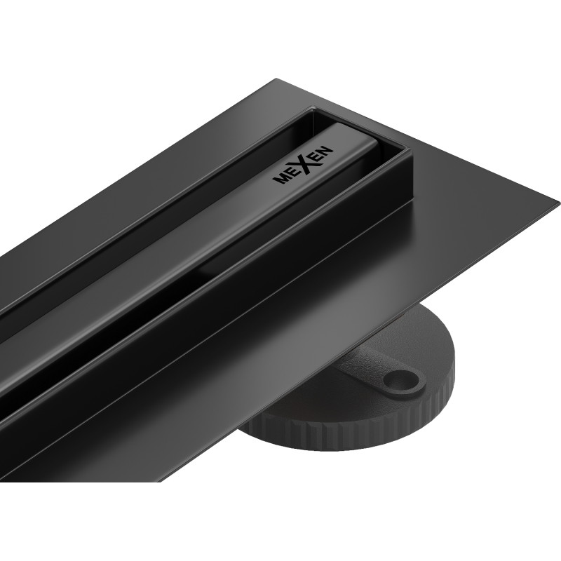 Mexen Flat 360° Slim rotary linear drain 150 cm, black - 1741150