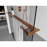 Mexen Kioto+ shower wall shelf with towel rail, rose gold - 800-02-60