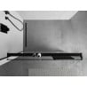 Mexen shelf for shower wall with towel rail, black - 800-02-70