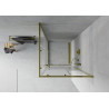 Mexen Rio 80 x 80 cm square shower cabin, transparent, gold - 860-080-080-50-00