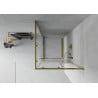 Mexen Rio square shower cubicle 80 x 80 cm, Transparent, Gold - 860-080-080-50-00