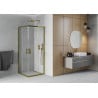 Mexen Rio square shower cubicle 90 x 90 cm, Transparent, Gold - 860-090-090-50-00