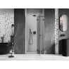 Mexen Lunar L 90 cm Right-Handed Hinged Shower Door, Transparent, Black - 834L-090-000-70-00-P