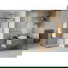 Mexen Rio square shower cubicle 70 x 70 cm, Stripes, Gold - 860-070-070-50-20