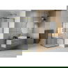 Mexen Rio square shower cubicle 70 x 70 cm, Stripes, Gold - 860-070-070-50-20