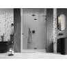 Mexen Lunar L right-hand hinged shower door 130 cm, transparent, black - 834L-130-000-70-00-P