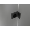 Mexen Lunar L right hinged shower door 135 cm, transparent, black - 834L-135-000-70-00-P