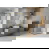 Mexen Rio square shower cubicle 70 x 70 cm, Frosted, Gold - 860-070-070-50-30
