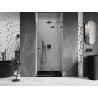 Mexen Lunar L Right Swing Shower Door 80 cm, Transparent, Gun Metal - 834L-080-000-95-00-P
