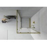 Mexen Rio shower cabin square 80 x 80 cm, frost, gold - 860-080-080-50-30