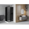 Mexen Rio square shower cabin 70 x 70 cm, graphite, black + shower tray, white - 860-070-070-70-40-4510