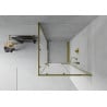 Mexen Rio 90 x 90 cm Square Shower Enclosure, Frosted, Gold - 860-090-090-50-30