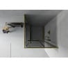 Mexen Rio square shower cubicle 80 x 80 cm, Graphite, Gold - 860-080-080-50-40