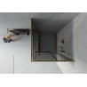 Mexen Rio square shower cabin 90 x 90 cm, graphite, gold - 860-090-090-50-40