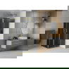Mexen Rio square shower cubicle 90 x 90 cm, Graphite, Gold - 860-090-090-50-40