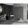 Mexen Kioto Free-standing shower wall 120 x 200 cm, mirror 8 mm, gold - 800-120-002-50-50