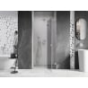 Mexen Lunar L 95 cm Right-Hand Hinged Shower Door, Transparent, Brushed Nickel - 834L-095-000-97-00-P