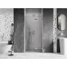 Mexen Lunar L 95 cm Right-Hand Hinged Shower Door, Transparent, Brushed Nickel - 834L-095-000-97-00-P