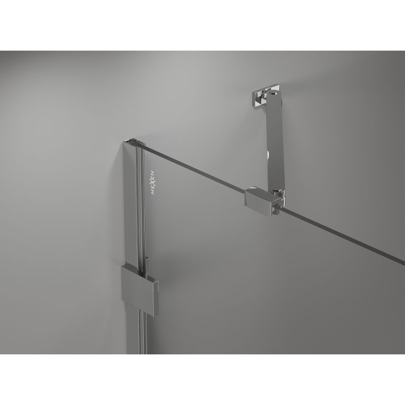 Mexen Lunar-B Left Hinged Shower Door 110 cm, Transparent, Chrome - 832S-110-050-01-00-L