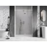 Mexen Lunar L right-hand hinged shower door 135 cm, transparent, brushed nickel - 834L-135-000-97-00-P