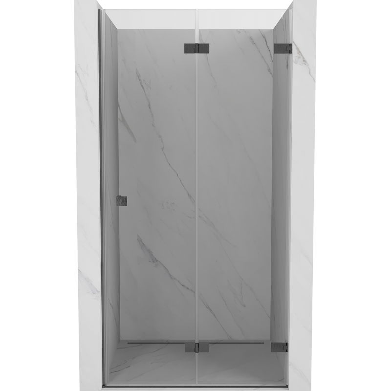Mexen Lunar-F folding shower door right 60 cm, transparent, brushed gun gray - 836-060-000-66-00-P