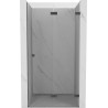Mexen Lunar-F right folding shower door 80 cm, transparent, brushed gun gray - 836-080-000-66-00-P