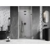 Mexen Lunar-F right folding shower door 80 cm, transparent, brushed gun gray - 836-080-000-66-00-P