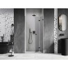 Mexen Lunar-F right folding shower door 80 cm, transparent, brushed gun gray - 836-080-000-66-00-P