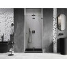 Mexen Lunar-F right folding shower door 80 cm, transparent, brushed gun gray - 836-080-000-66-00-P