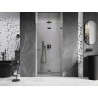 Mexen Lunar-F right folding shower door 80 cm, transparent, brushed gun gray - 836-080-000-66-00-P