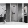 Mexen Lunar-F folding shower door right 85 cm, transparent, brushed gun gray - 836-085-000-66-00-P