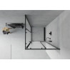 Mexen Rio square shower cabin 70 x 70 cm, frosted, black - 860-070-070-70-30