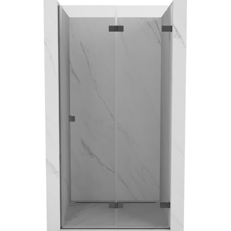 Mexen Lunar-F shower folding doors right 100 cm, transparent, gun gray brushed - 836-100-000-66-00-P
