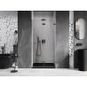 Mexen Lunar-F shower folding doors right 100 cm, transparent, gun gray brushed - 836-100-000-66-00-P
