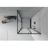 Mexen Rio square shower cubicle 90 x 90 cm, Frosted, Black - 860-090-090-70-30