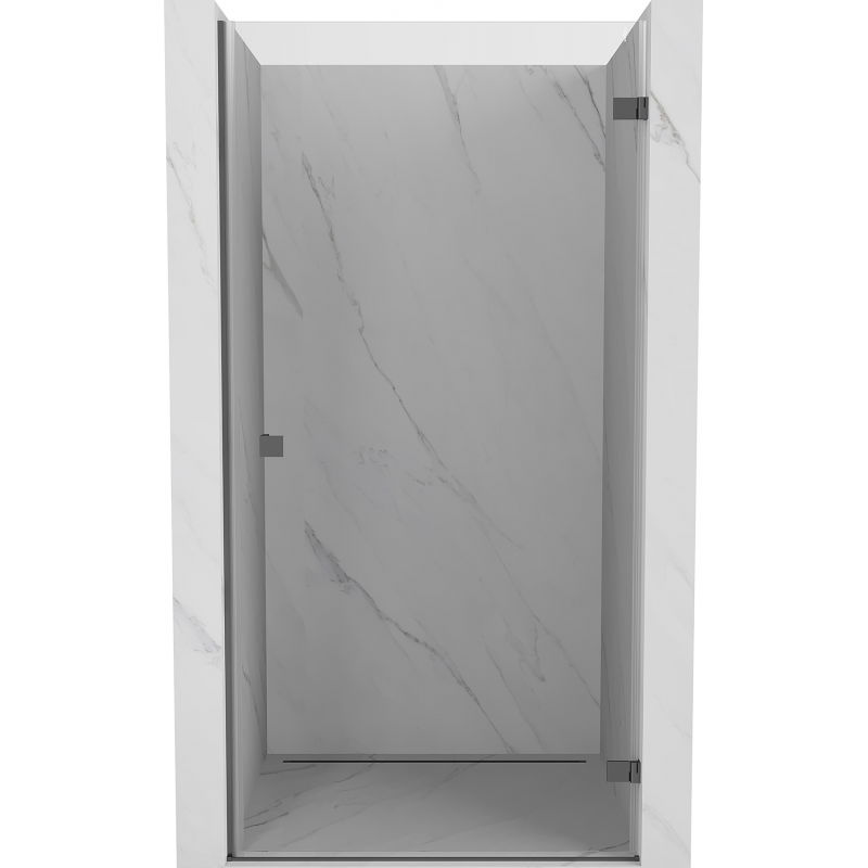 Mexen Lunar-B right-hand hinged shower door 75 cm, transparent, gun metal - 832-075-000-95-00-P