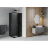 Mexen Rio square shower cabin 90 x 90 cm, graphite, black - 860-090-090-70-40