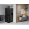 Mexen Rio square shower cabin 90 x 90 cm, graphite, black - 860-090-090-70-40