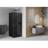 Mexen Rio square shower cubicle 90 x 90 cm, Graphite, Black - 860-090-090-70-40