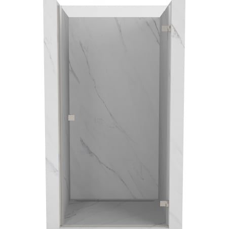 Mexen Lunar-B 75 cm Right Hinged Shower Door, Transparent, Brushed Nickel - 832-075-000-97-00-P