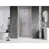 Mexen Lunar-B 75 cm Right Hinged Shower Door, Transparent, Brushed Nickel - 832-075-000-97-00-P