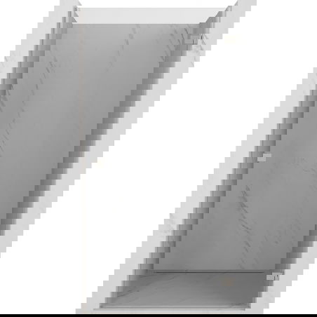 Mexen Lunar-B right-hinged shower door 80 cm, transparent, brushed nickel - 832-080-000-97-00-P