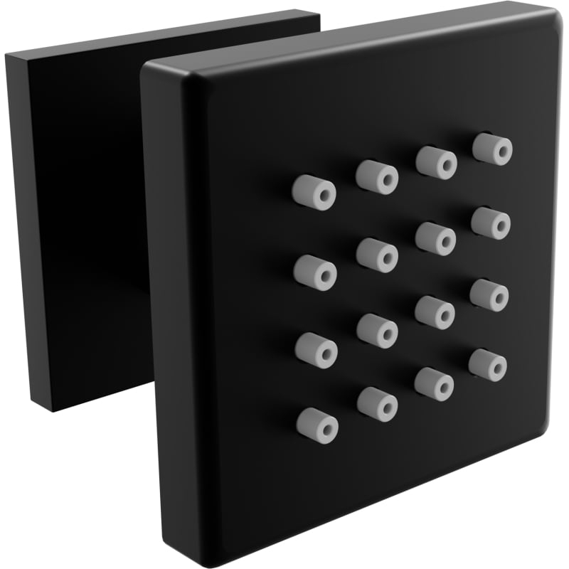 Mexen Cube surface-mounted side jet, black - 79360-70