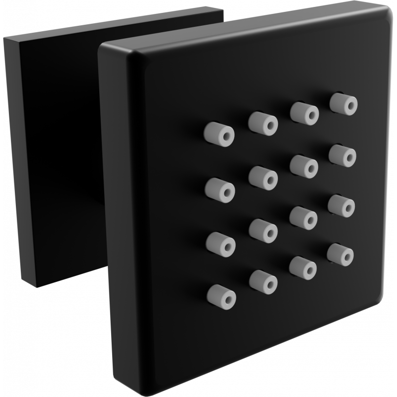 Mexen wall mounted side nozzle, Black - 79360-70